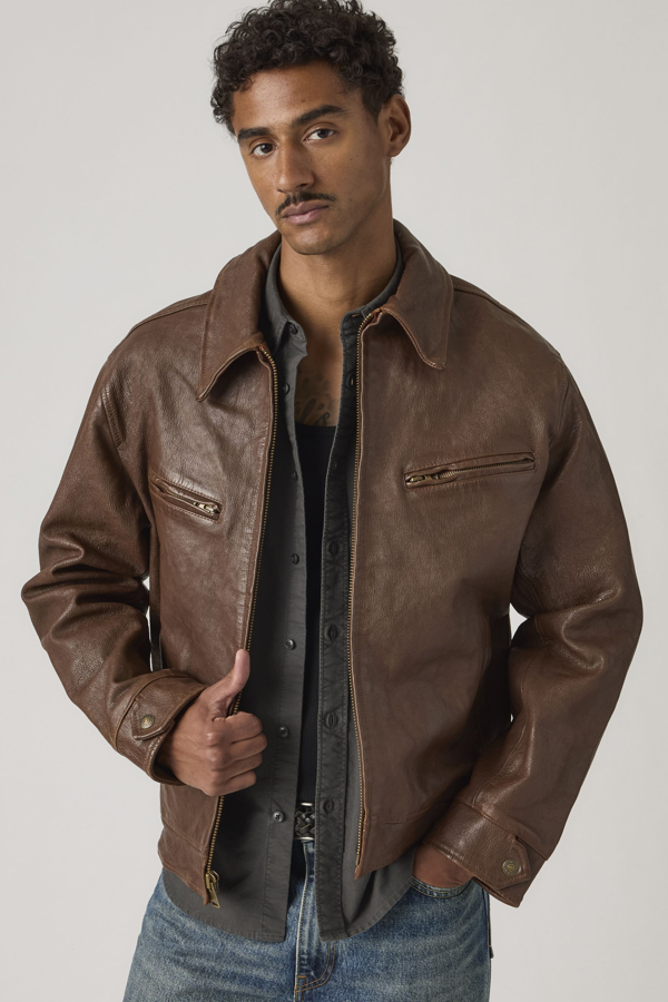 Chaqueta de piel Corona Heights - Hombre - L - Marrón / Worn Sepia Leather Brown