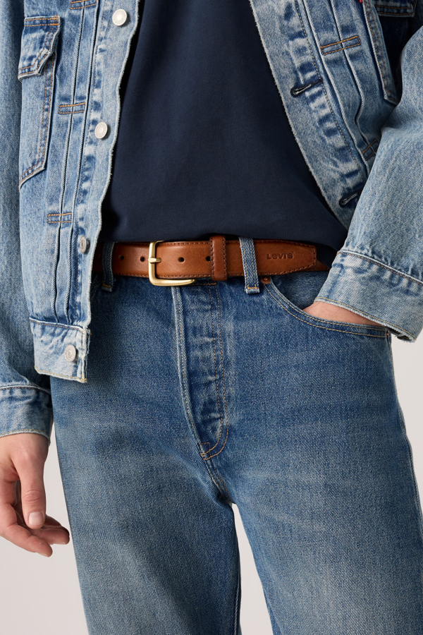 Finn Feather Edge Belt - Men - 100 - Brown / Mocha Bisque