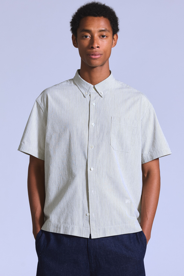 Short Sleeve Boxy Shirt - Hombre - 2XL - Multi Colour / Stripe N And A
