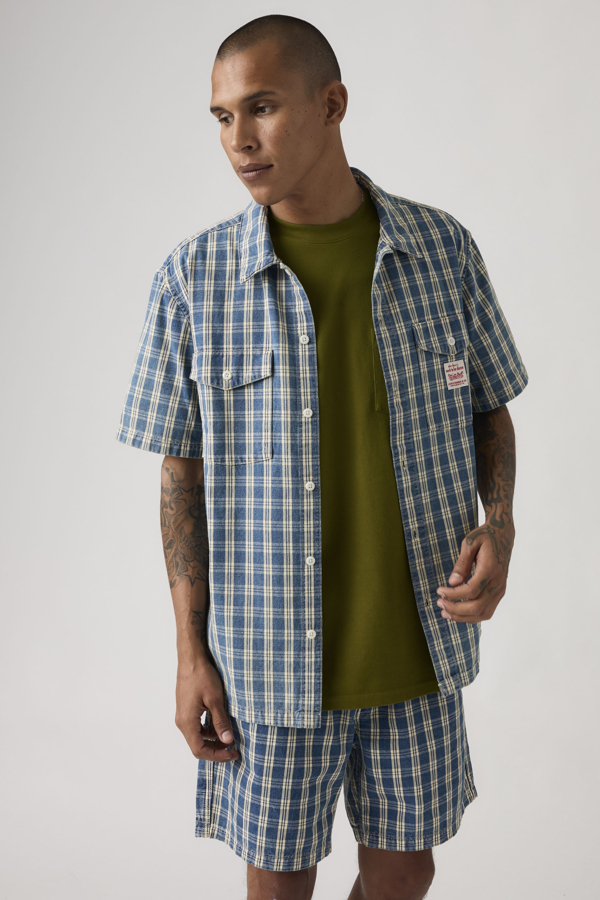 Camisa de manga corta Worker - Hombre - 2XL - Azul / Summer Check