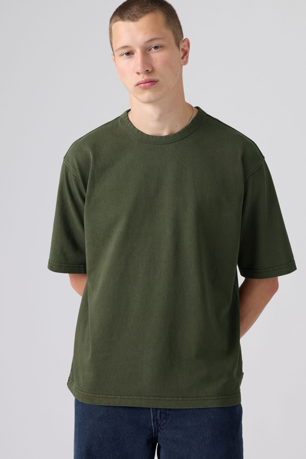 Heavyweight Loose Tee - Men - L - Green / Garment Dye Rosin