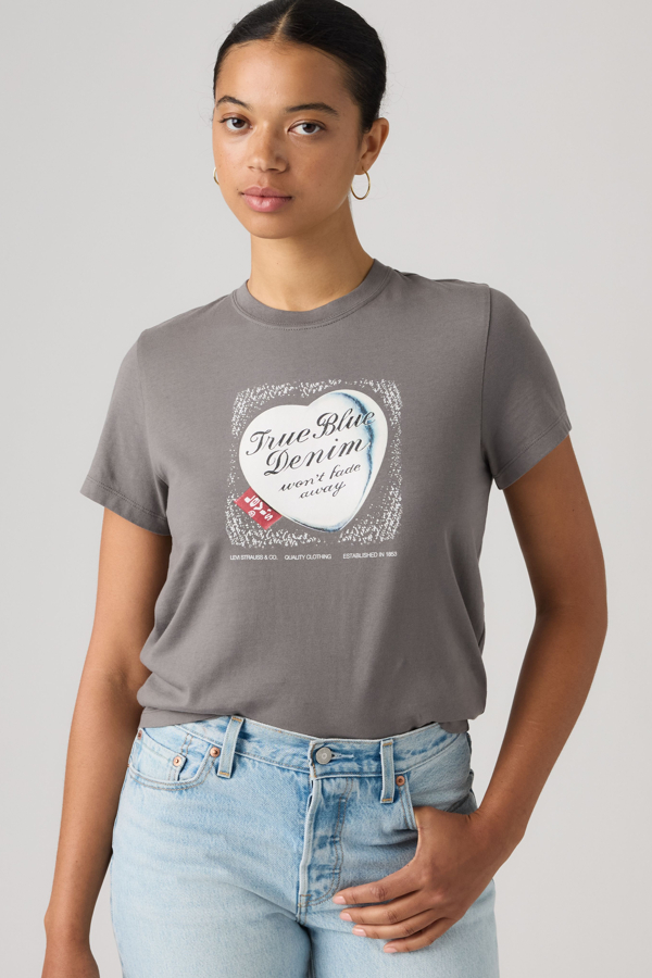 Camiseta Graphic Favorite - Mujer - L - Negro / True Blue Locket Smoked Pearl