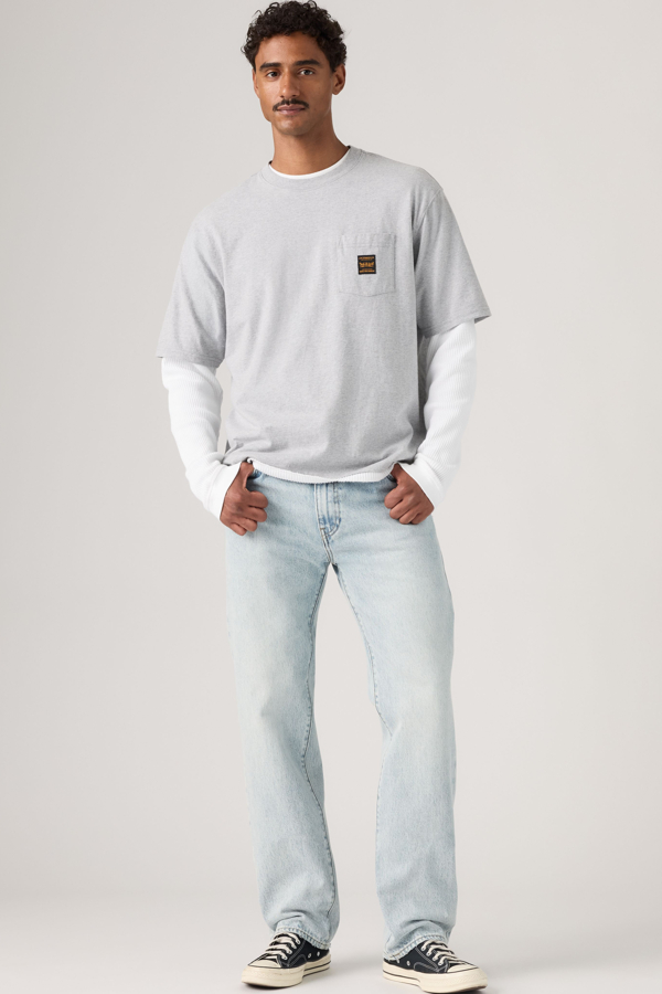 Vaqueros 555 relajados rectos - Hombre - 28X32 - Lavado claro / Baby Blue Essentials