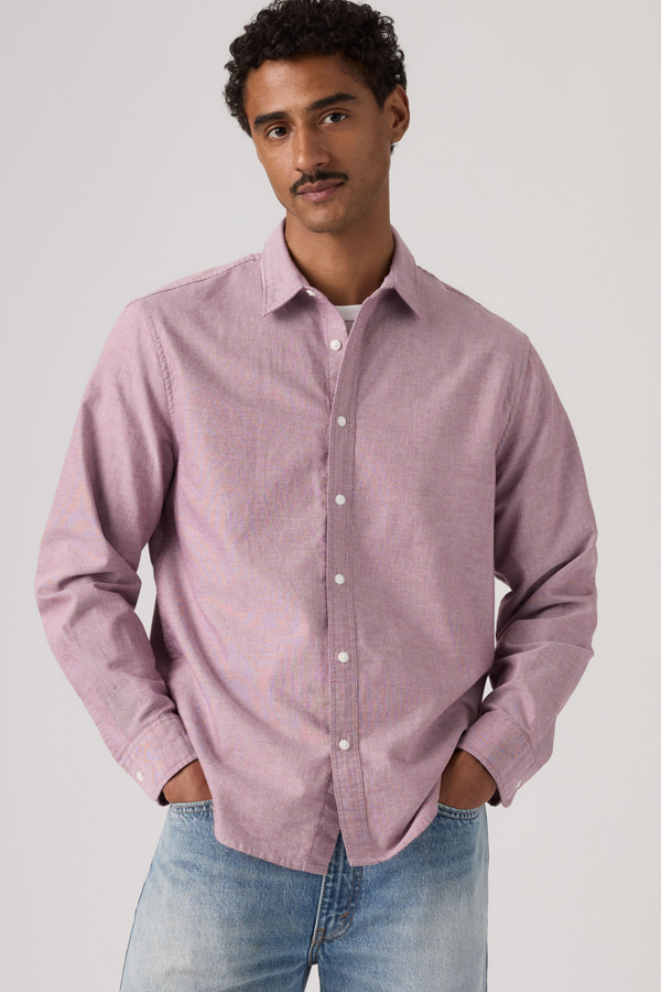 Classic Relaxed Shirt - Hombre - S - Púrpura / Tawny Port