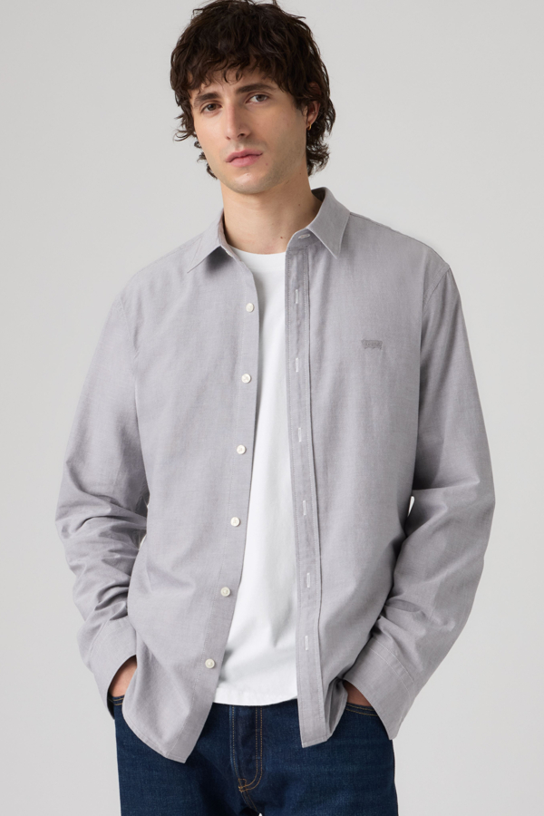 Battery Housemark Standard Shirt - Men - 2XL - Grey / Smoked Pearl