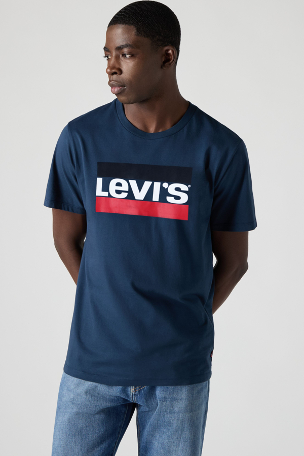 Camiseta gráfica de deporte - Hombre - S - Azul / Dress Blues