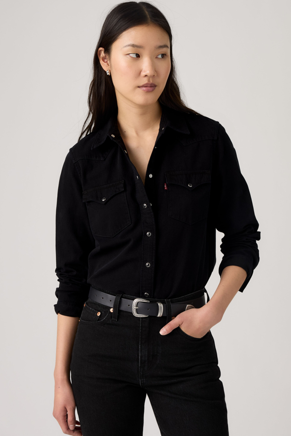 Camisa Heritage Western Denim - Mujer - L - Negro / Basic Night Western