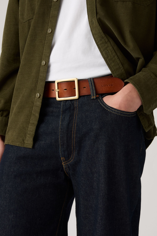 Mason Center Bar Belt - Men - 100 - Brown / Mocha Bisque
