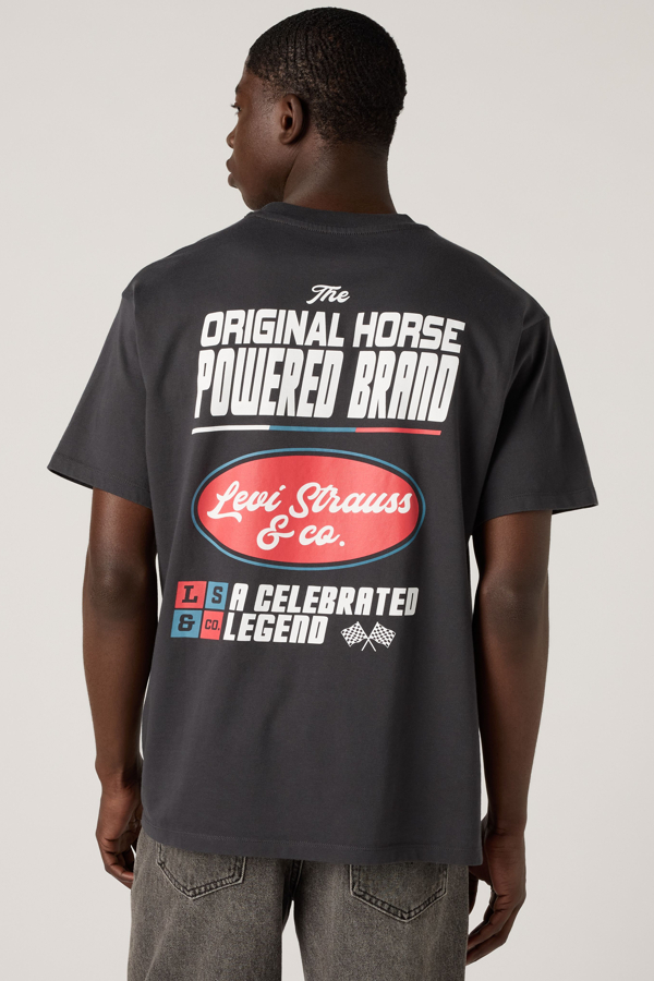 Camiseta Vintage Fit Graphic - Hombre - 2XL - Negro / Horsepower