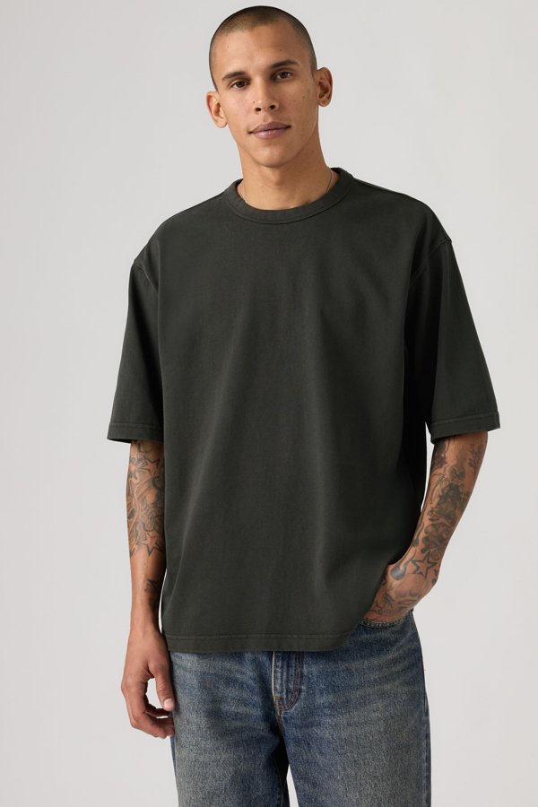Camiseta Heavyweight Loose - Hombre - L - Negro / Garment Dye Jet Black