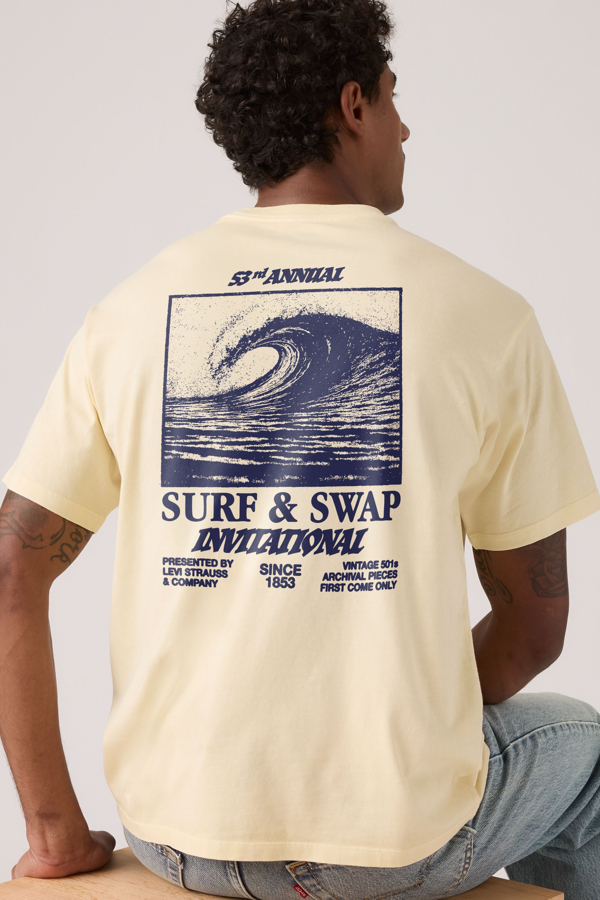Camiseta Graphic Vintage Fit - Hombre - 2XL - Amarillo / Rutabaga