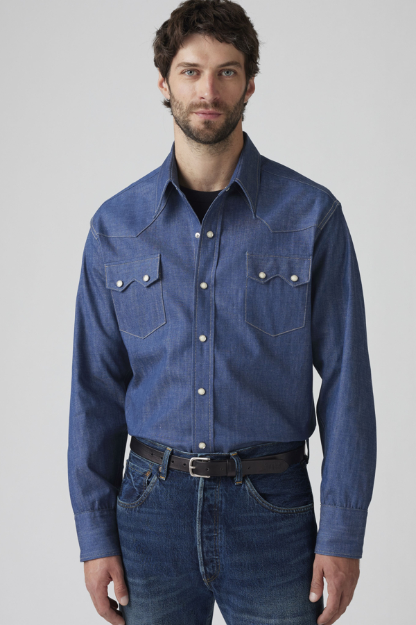 Camisa Shorthorn Sawtooth Levi's Vintage Clothing - Hombre - M - Azul / Lvc Shorthorn Rigid