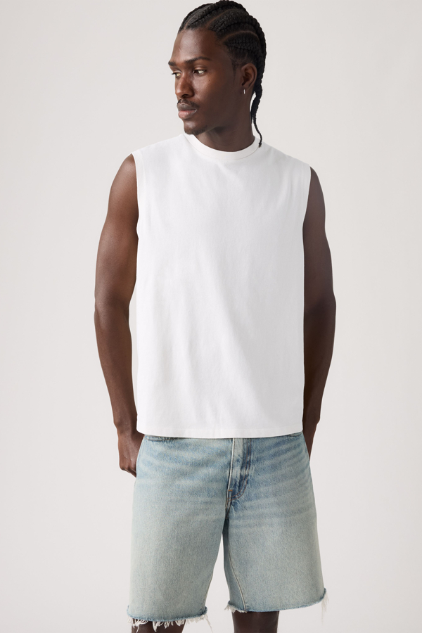 Camiseta sin mangas Muscle - Hombre - L - Blanco / Bright White