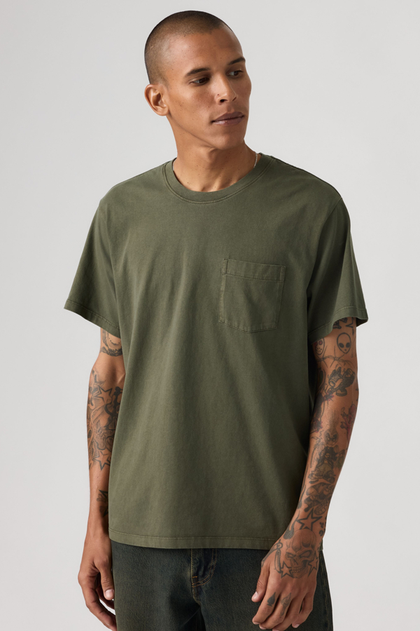 Camiseta Essential Pocket - Hombre - 2XL - Verde / Garment Dye Deep Depths