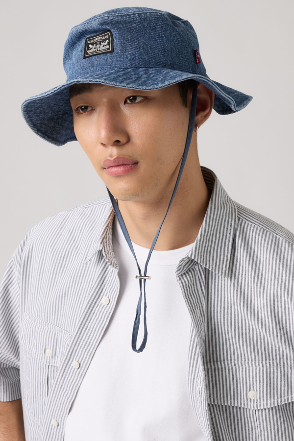 Bucket Hat con cordón ajustable - Hombre - L - Azul / Ocean Indigo Wash