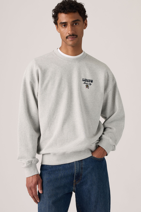 Sunset Crew Sweatshirt - Hombre - L - Grey / Music City 3 Light Heather Grey