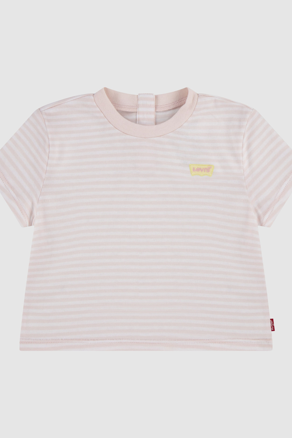 Baby Striped Mini Batwing Tee - Mujer - 12M - Rosa / Crystal Pink