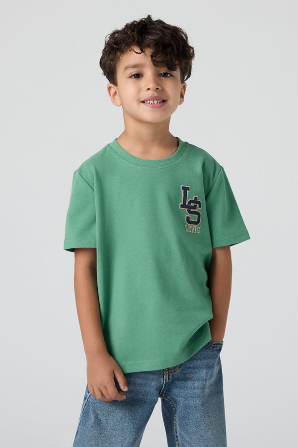 Camiseta Streamline Monogram infantil - Chicos - 2A - Verde / Deep Grass Green