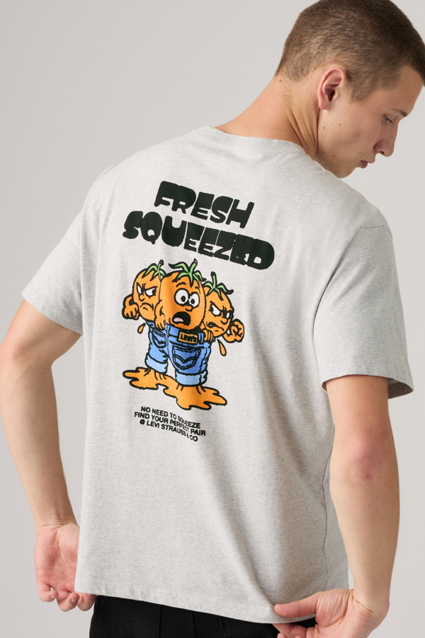 Camiseta Graphic Vintage Fit - Hombre - L - Gris / Fresh Squeezed Light Heather Grey