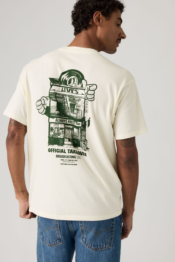 Camiseta Graphic Vintage Fit - Hombre - 2XL - Blanco / Levis Music City Egret