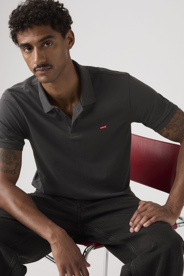 Polo Housemark - Hombre - L - Negro / Blackened Pearl Pique