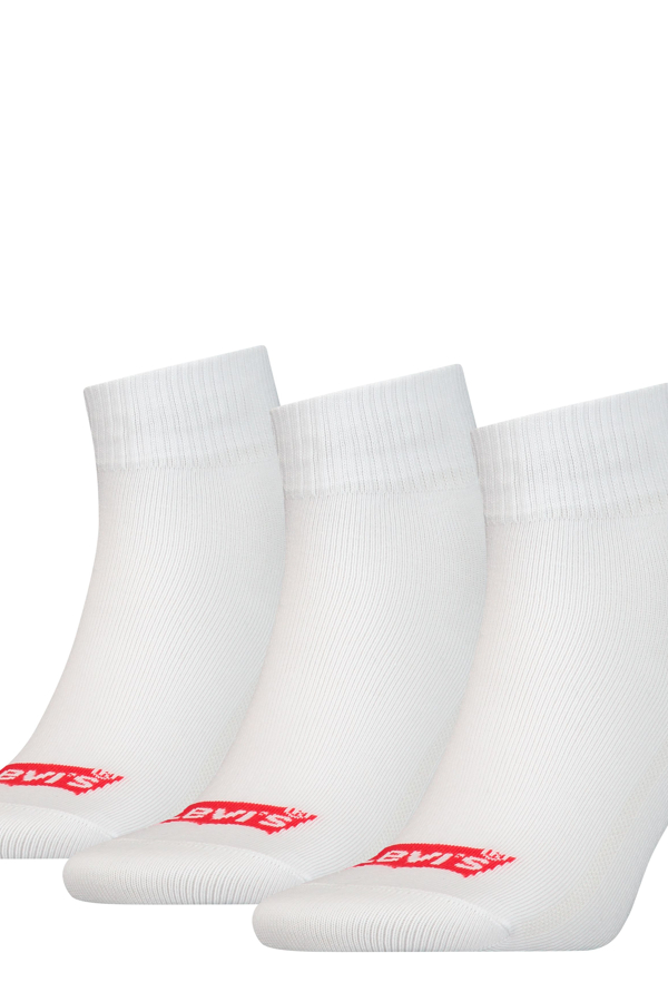 Calcetines de media altura Levi's de algodón reciclado con el logo Batwing: paquete de 3 - Hombre - 35 - Blanco / White