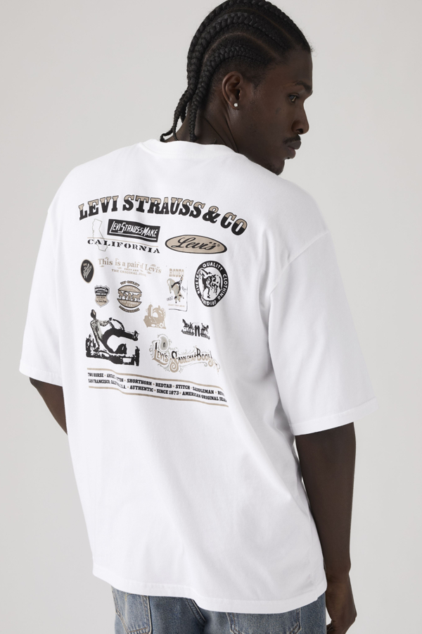 Levi's Uomo Bianco / Egret Workwear Graphic Tee - Xl
