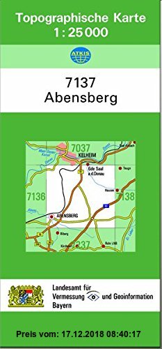 Gebr. - TK25 7137 Abensberg: Topographische Karte 1:25000 (TK25 Topographische Karte 1:25000 Bayern)