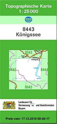 Gebr. - TK25 8443 Königssee: Topographische Karte 1:25000 (TK25 Topographische Karte 1:25000 Bayern)