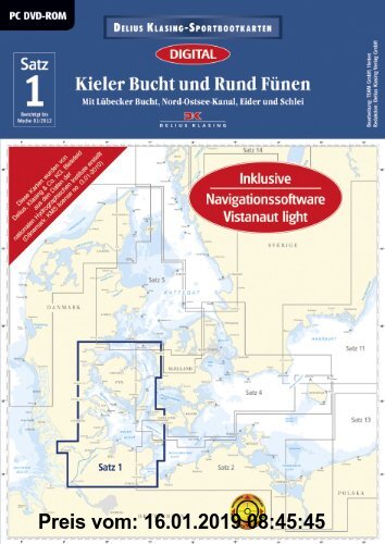 Gebr. - Satz 1: Kieler Bucht und Rund Fünen (DVD-ROM, Ausgabe 2012): Mit Lübecker Bucht, Nord-Ostsee-Kanal, Eider und Schlei