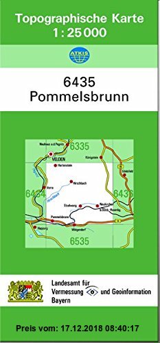 Gebr. - TK25 6435 Pommelsbrunn: Topographische Karte 1:25000 (TK25 Topographische Karte 1:25000 Bayern)