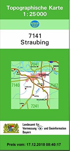 Gebr. - TK25 7141 Straubing: Topographische Karte 1:25000 (TK25 Topographische Karte 1:25000 Bayern)