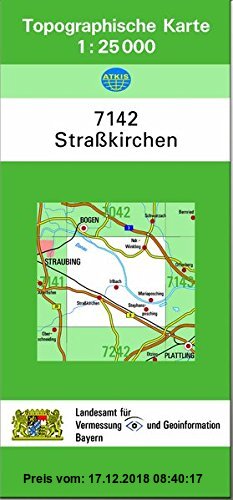 Gebr. - TK25 7142 Straßkirchen: Topographische Karte 1:25000 (TK25 Topographische Karte 1:25000 Bayern)