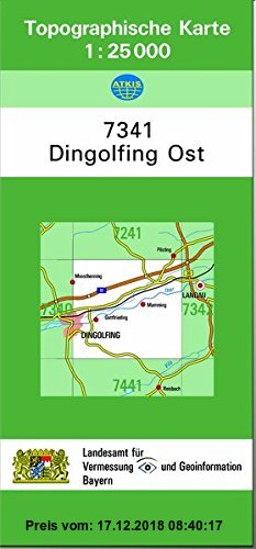 Gebr. - TK25 7341 Dingolfing Ost: Topographische Karte 1:25000 (TK25 Topographische Karte 1:25000 Bayern)