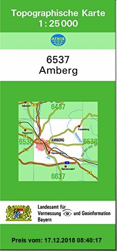 Gebr. - TK25 6537 Amberg: Topographische Karte 1:25000 (TK25 Topographische Karte 1:25000 Bayern)