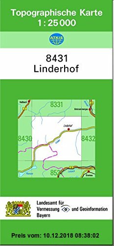 Gebr. - TK25 8431 Linderhof: Topographische Karte 1:25000 (TK25 Topographische Karte 1:25000 Bayern)