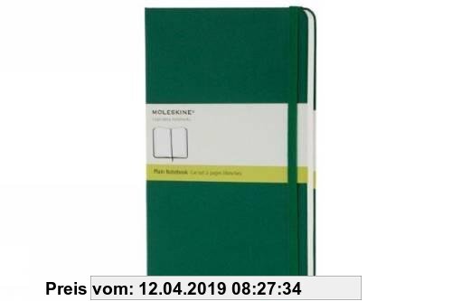 Gebr. - Moleskine farbiges Notizbuch (Large, Hardcover, blanko) grün