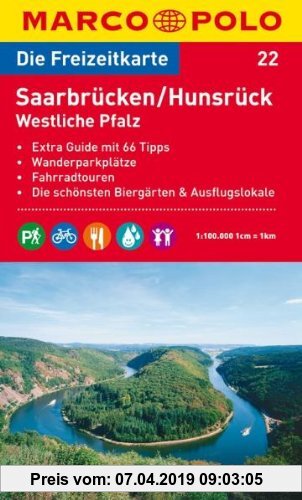 Gebr. - MARCO POLO Freizeitkarte Saarbrücken, Hunsrück, Westliche Pfalz 1:100.000