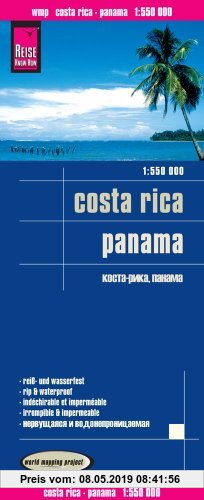 Gebr. - Reise Know-How Landkarte Costa Rica, Panama (1:550.000): world mapping project
