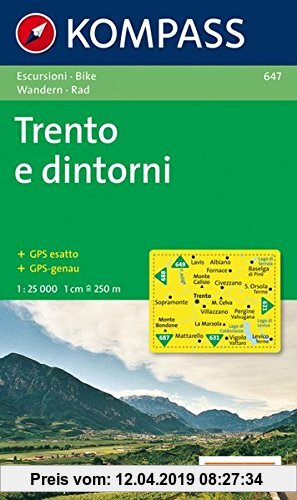 Gebr. - Trento e dintorni: Wander- und Radtourenkarte. GPS-compatible. 1:25.000
