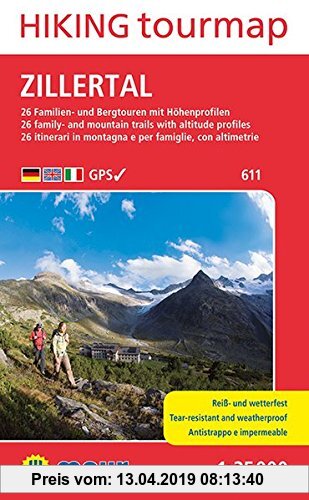 Gebr. - Zillertal Hiking tourmap: Wander-Tourenkarte 1:35000. GPS-genau. (Mayr Wanderkarten)
