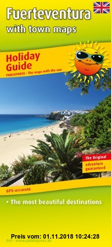 Gebr. - Holiday Guide Fuerteventura: The best places to go, with town maps, GPS-accurate. 1:120000
