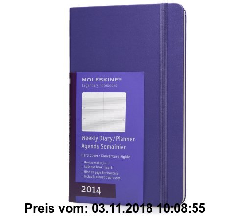 Gebr. - Moleskine Farbiger Wochenkalender 2014 / Large / Fester Einband / Violett (Planners & Datebooks)