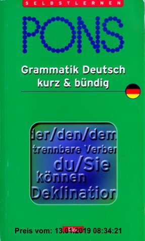 PONS Grammatik kurz & bündig, Deutsch