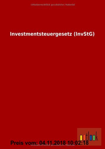 Gebr. - Investmentsteuergesetz (InvStG)