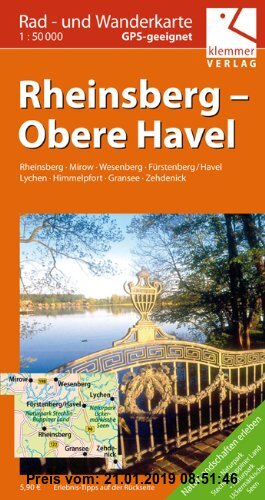 Gebr. - Rad- und Wanderkarte Rheinsberg - Obere Havel: Maßstab 1:50.000, GPS-geeignet, Erlebnis-Tipps auf der Rückseite