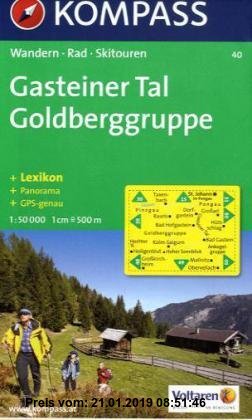 Gebr. - Gasteiner Tal, Goldberggruppe: Wander-, Rad- und Skitourenkarte. Mit Panorama. GPS-genau. 1:50.000