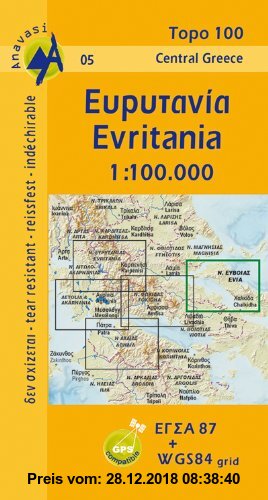 Gebr. - Griechenland 05 Evrytania 1 : 100 000: Topographische Straßenkarte Central Griechenland