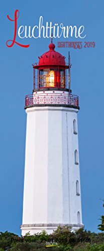 Gebr. - Leuchttürme 2019: Schmaler Wandkalender. Foto-Kunstkalender über den Leuchtturm an der Küste. PhotoArt Vertikal. 28,5 x 69 cm. Edles Foliendec