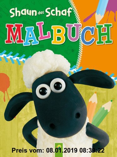 Gebr. - Shaun das Schaf - Malbuch (orangegrün)